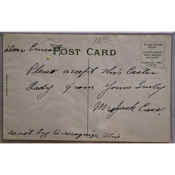 Lot Of Four Vintage Antique Embossed Postcards Flowers Birthday Easter - Picture 8 of 9